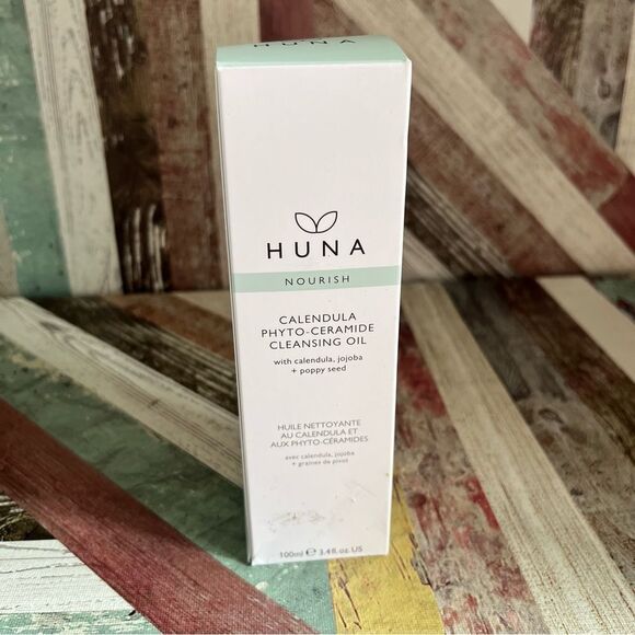 HUNA Nourish Calendula Phyto-Ceramide Cleansing Oil NEW 3.4 oz Hypoallergenic - Picture 6 of 9